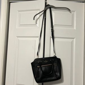 Katie Spade Black Leather Crossbody Bag